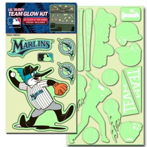 Miami Marlins Decal Lil Buddy Glow in the Dark Kit - 757 Sports Collectibles