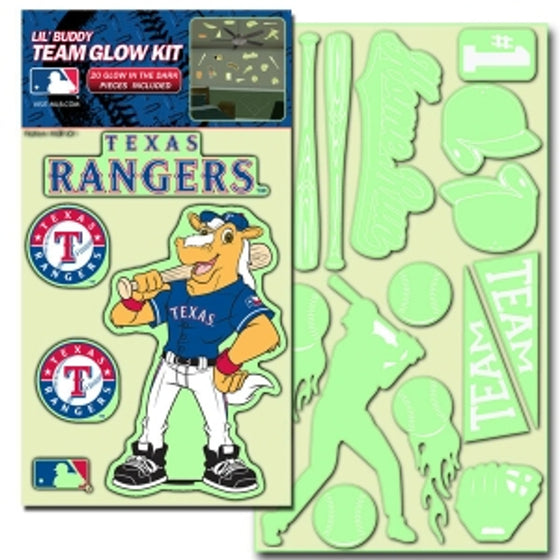 Texas Rangers Decal Lil Buddy Glow in the Dark Kit CO - 757 Sports Collectibles