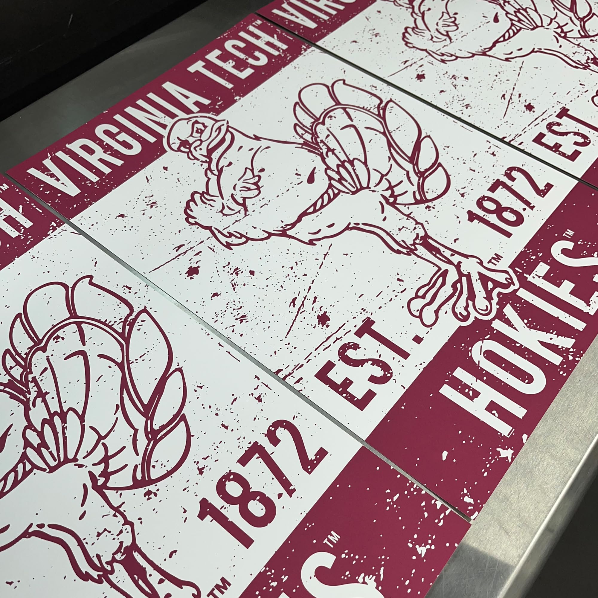 Limited Edition Virginia Tech Hokie Bird Vintage Poster Art Print 13x19" - Gifts for Virginia Tech Fan (Add Black Frame) - 757 Sports Collectibles