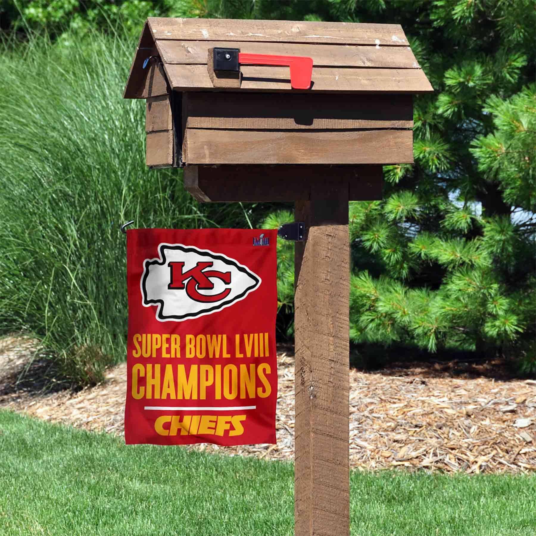 Kansas City Chiefs Super Bowl 2024 Champions Double Sided Garden Flag - 757 Sports Collectibles