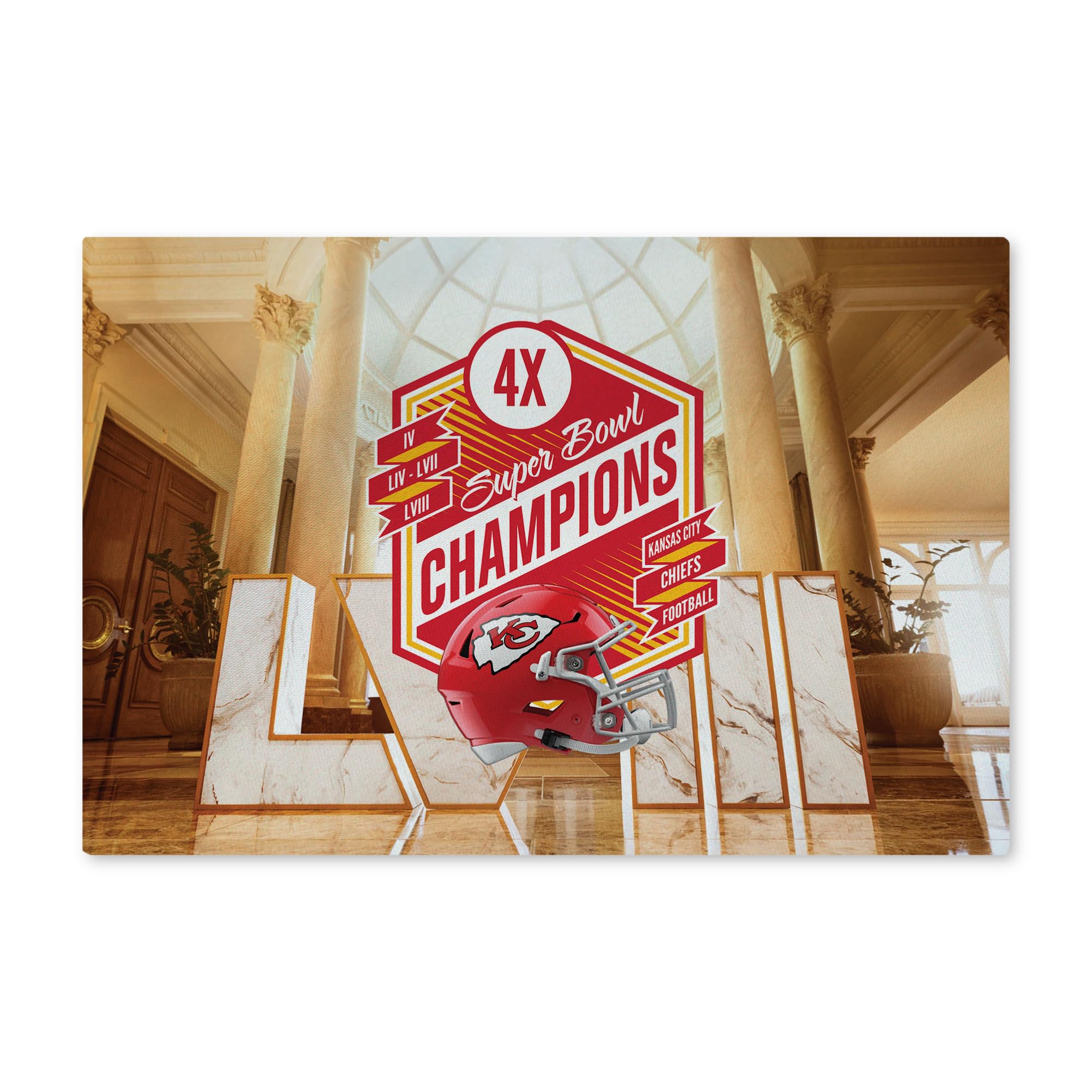 Northwest NFL Kansas City Chiefs Super Bowl LVIII Champions Washable Rug, 20" x 32", Re Take Multi Champs - 757 Sports Collectibles