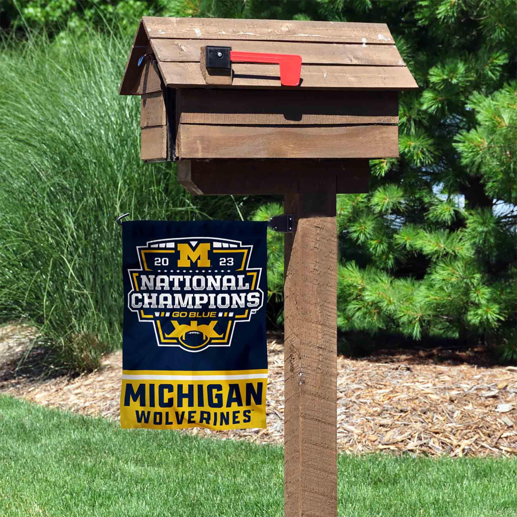 Michigan Team University Wolverines College Football 2023 National Champions Double Sided Garden Flag - 757 Sports Collectibles