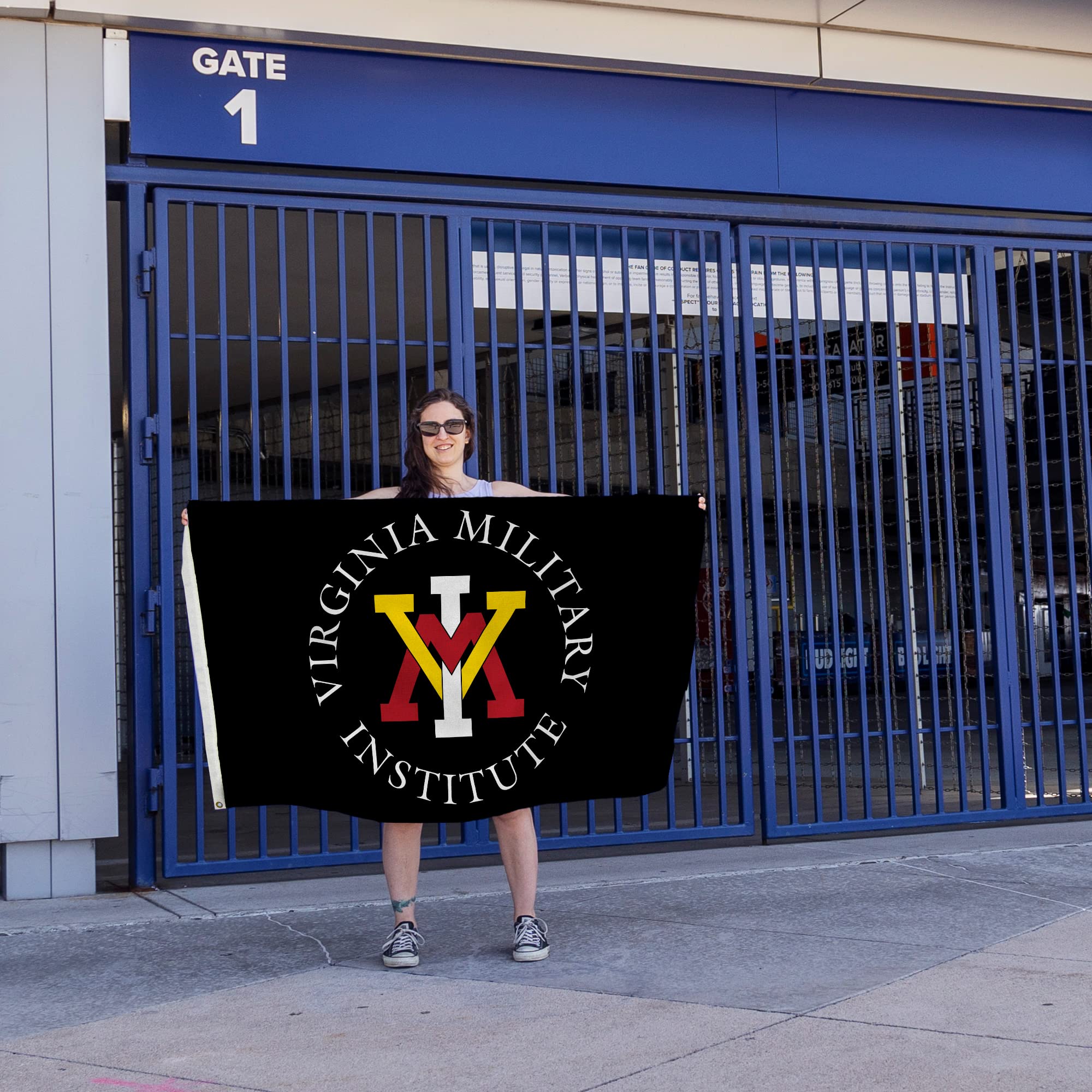 Rico Industries NCAA Virginia Military Institute Keydets Primary 3' x 5' Banner Flag 3' x 5' Banner Flag Single Sided - Indoor or Outdoor - Home Décor - 757 Sports Collectibles