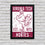 Limited Edition Virginia Tech Hokie Bird Vintage Poster Art Print 13x19" - Gifts for Virginia Tech Fan (Add Black Frame) - 757 Sports Collectibles