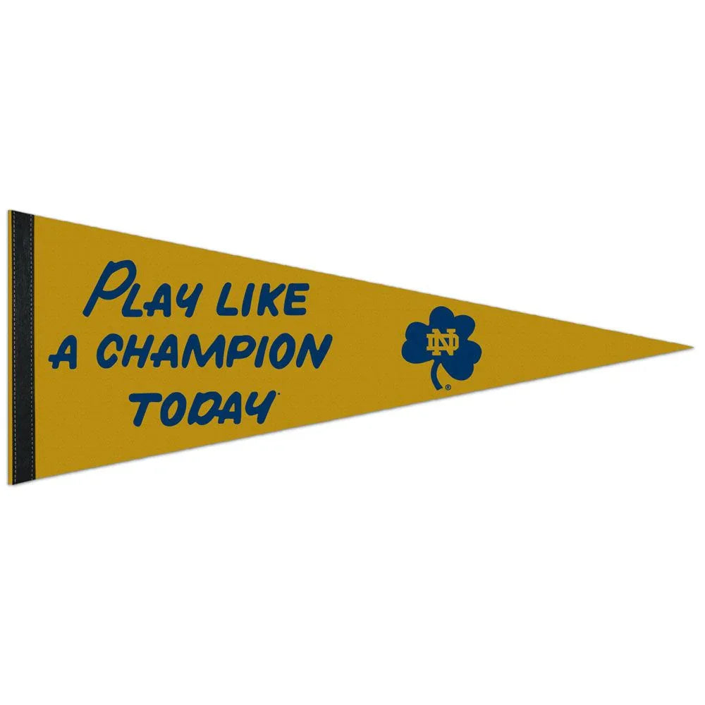 NOTRE DAME FIGHTING IRISH PLAY LIKE A CHAMPION PREMIUM PENNANT 12" X 30"