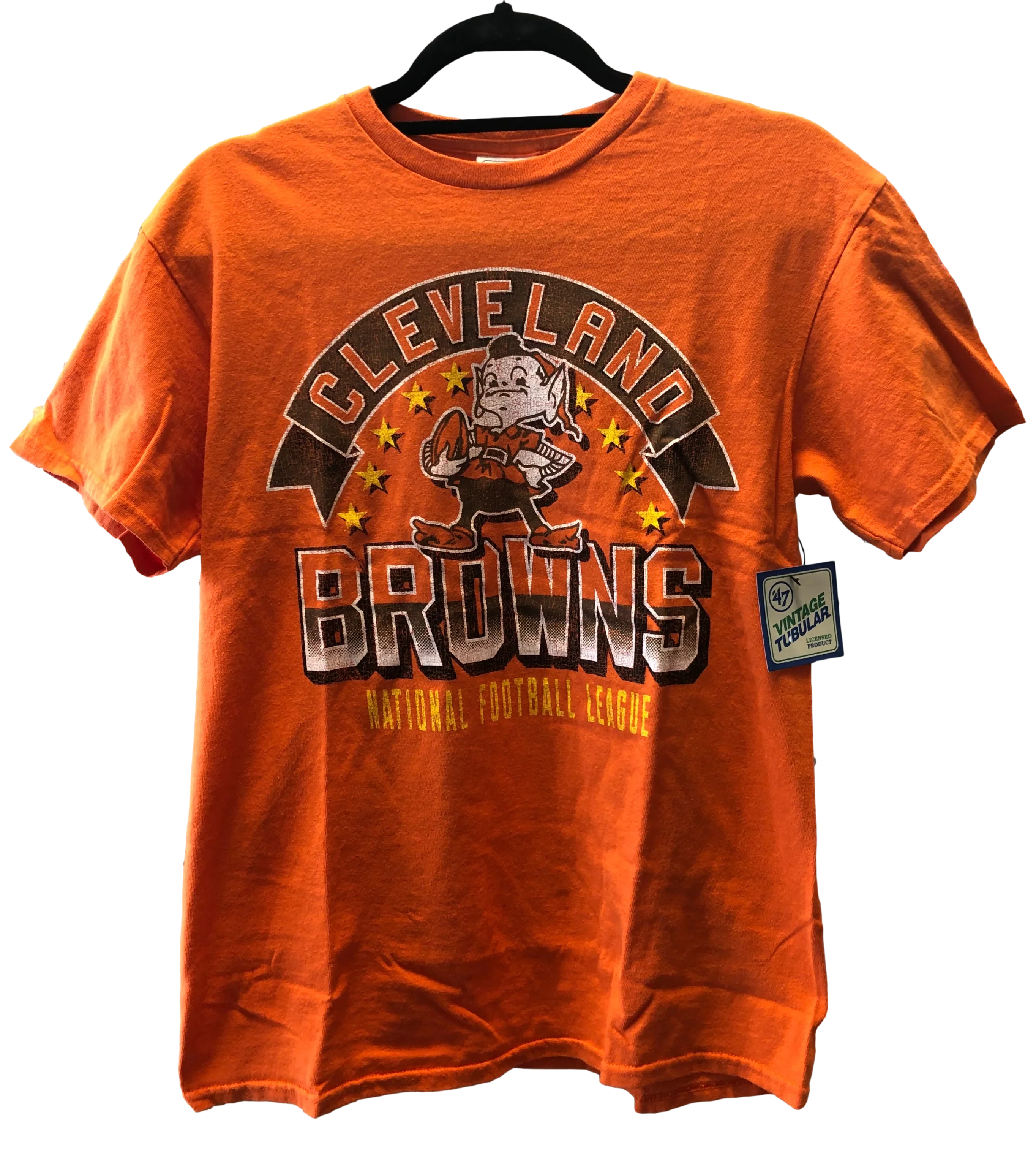 Cleveland Browns Vintage Washed-Out Logo 47' T-Shirt -  Mens - All Sizes - 757 Sports Collectibles