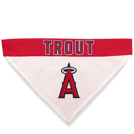 Mike Trout Los Angeles Angels Home and Away Reversible Bandana by Pets First - 757 Sports Collectibles