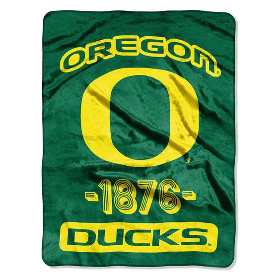 Oregon Ducks Blanket 46x60 Raschel Vasity Design Rolled (CDG) - 757 Sports Collectibles