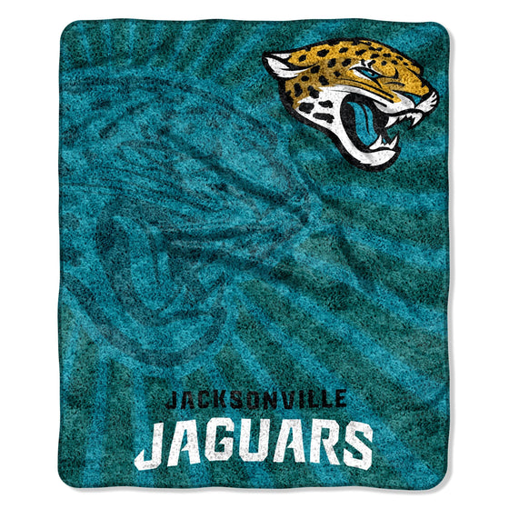 Jacksonville Jaguars Blanket 50x60 Sherpa Strobe Design (CDG) - 757 Sports Collectibles