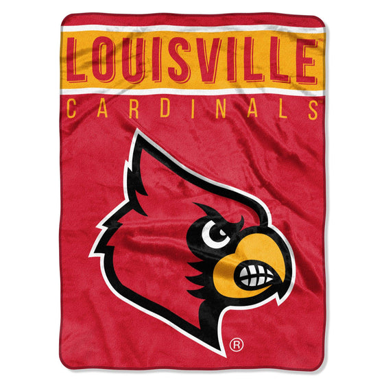 Louisville Cardinals Blanket 60x80 Raschel Basic Design Special Order (CDG) - 757 Sports Collectibles
