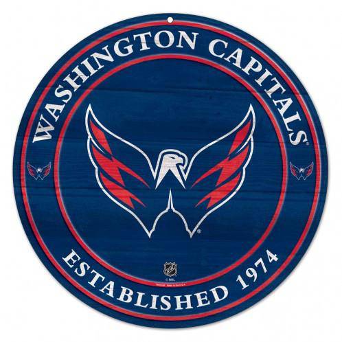 NHL Washington Capitals Round Wooden Sign 19.75" - 757 Sports Collectibles