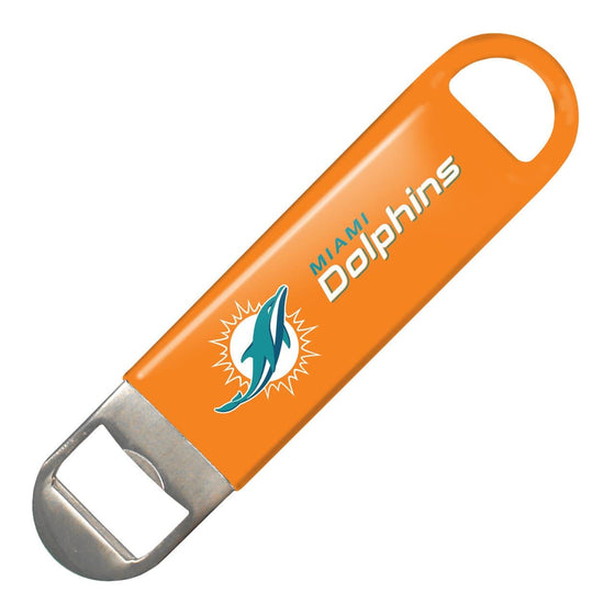 NFL Miami Dolphins Vinyl Covered Long Neck Bottle Opener - 757 Sports Collectibles