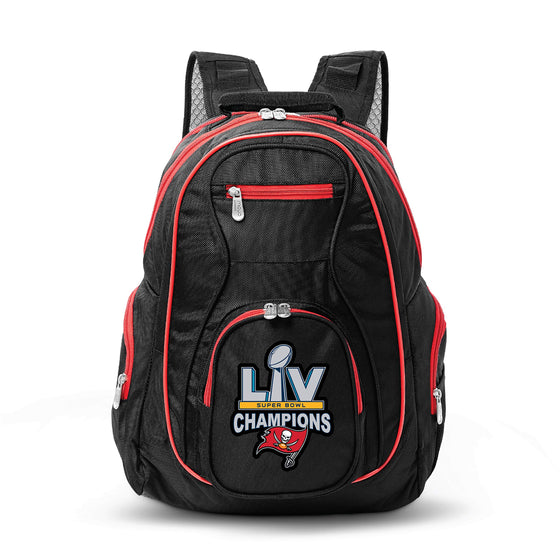 Denco Tampa Bay Buccaneers Super Bowl LV Champions Laptop Backpack- Fits Most 17 Inch Laptops and Tablets - Officially Licensed NFL Champs - Showcase the World Champions - 757 Sports Collectibles