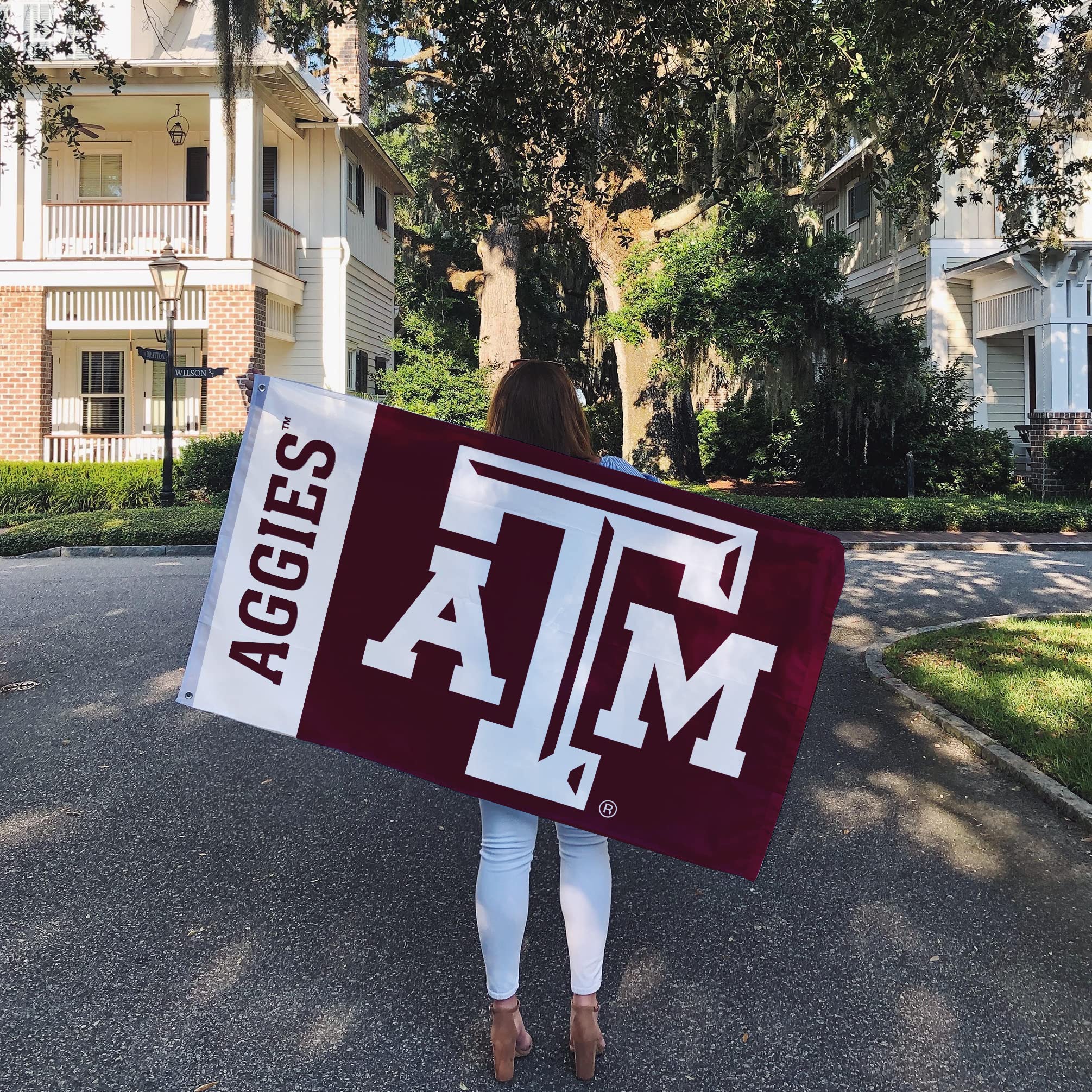 Desert Cactus Texas A&M University Flag Aggies TAMU Flags Banners 100% Polyester Indoor Outdoor 3x5 (Team Name) - 757 Sports Collectibles
