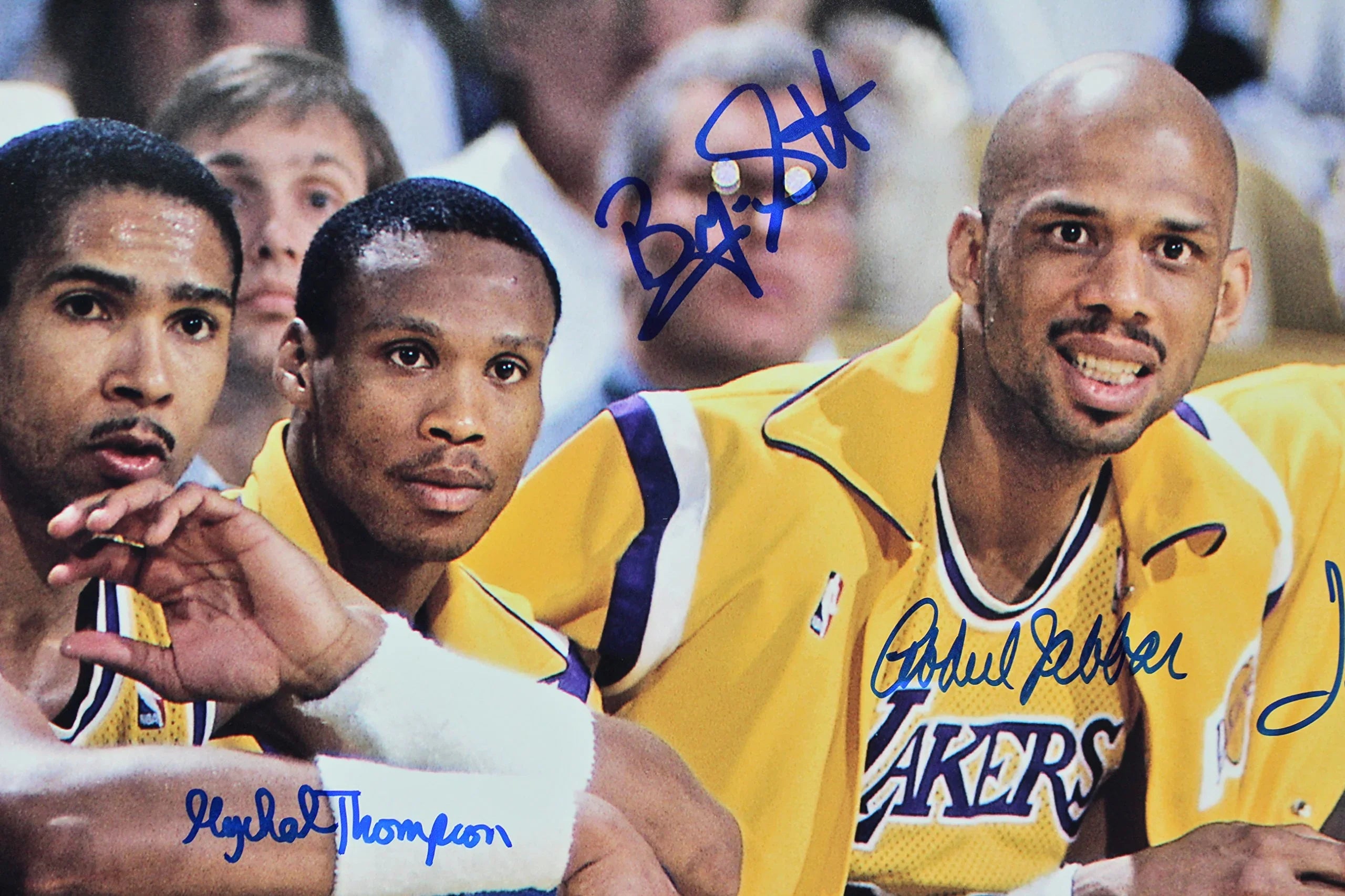 Showtime (5) Johnson, Jabbar, Worthy, Scott & Thompson Signed 16x20 Photo BAS 2 - 757 Sports Collectibles