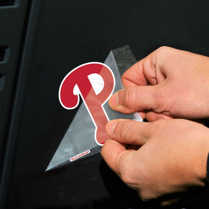 PHILADELPHIA PHILLIES LOGO PERFECT CUT COLOR DECAL 4" X 4" - 757 Sports Collectibles