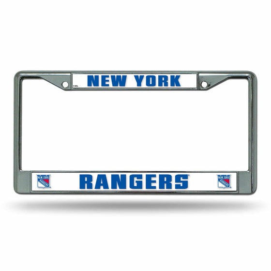 New York Rangers Chrome License Plate Frame (CDG) - 757 Sports Collectibles