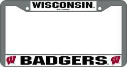 Wisconsin Badgers Chrome License Plate Frame (CDG) - 757 Sports Collectibles