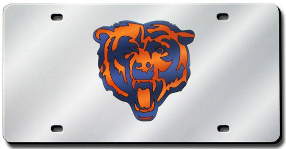 Chicago Bears Laser Cut Silver License Plate (CDG) - 757 Sports Collectibles