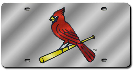 St. Louis Cardinals Laser Cut Silver License Plate (CDG) - 757 Sports Collectibles