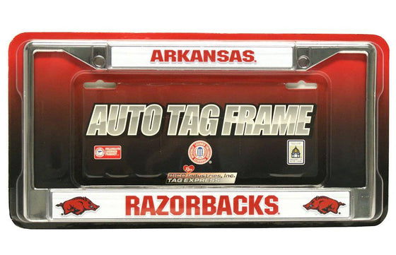 Arkansas Razorbacks Chrome License Plate Frame (CDG) - 757 Sports Collectibles