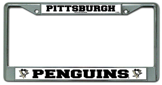 Pittsburgh Penguins Chrome License Plate Frame (CDG) - 757 Sports Collectibles