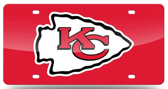 Kansas City Chiefs Laser Cut Red License Plate (CDG) - 757 Sports Collectibles