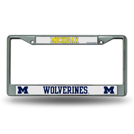 Michigan Wolverines Chrome License Plate Frame (CDG) - 757 Sports Collectibles