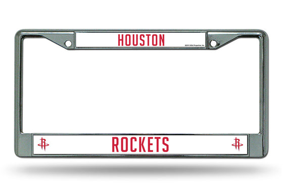Houston Rockets License Plate Frame Chrome - Special Order