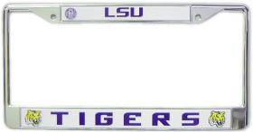 LSU Tigers Chrome License Plate Frame (CDG) - 757 Sports Collectibles