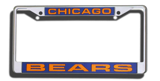 Chicago Bears Laser Cut Chrome License Plate Frame (CDG) - 757 Sports Collectibles