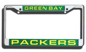 Green Bay Packers Laser Cut Chrome License Plate Frame (CDG) - 757 Sports Collectibles