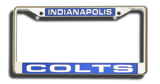 Indianapolis Colts Laser Cut Chrome License Plate Frame (CDG) - 757 Sports Collectibles