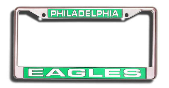 Philadelphia Eagles Laser Cut Chrome License Plate Frame (CDG) - 757 Sports Collectibles