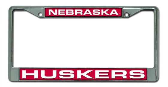 Nebraska Cornhuskers Laser Cut Chrome License Plate Frame (CDG) - 757 Sports Collectibles