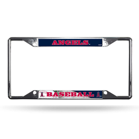 Los Angeles Angels License Plate Frame Chrome EZ View (CDG) - 757 Sports Collectibles