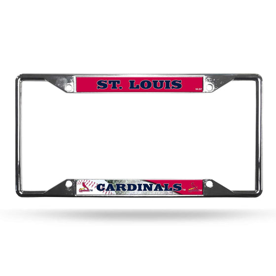 St. Louis Cardinals License Plate Frame Chrome EZ View (CDG) - 757 Sports Collectibles
