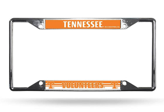 Tennessee Volunteers License Plate Frame Chrome EZ View (CDG) - 757 Sports Collectibles
