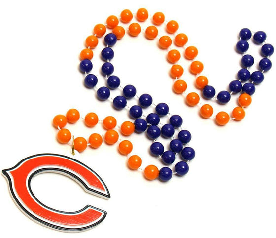 Chicago Bears Mardi Gras Beads with Medallion (CDG) - 757 Sports Collectibles