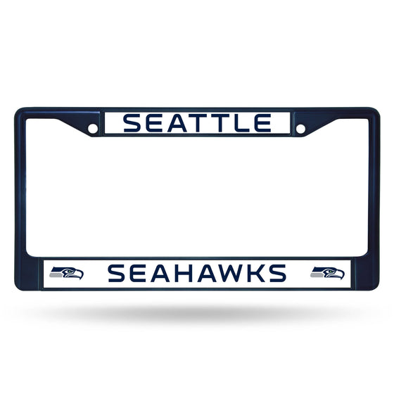 Seattle Seahawks Metal License Plate Frame - Navy (CDG) - 757 Sports Collectibles