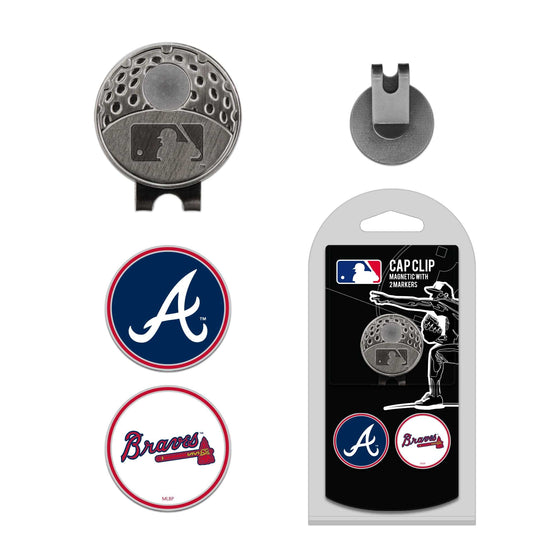 Atlanta Braves Cap Clip With 2 Golf Ball Markers - 757 Sports Collectibles