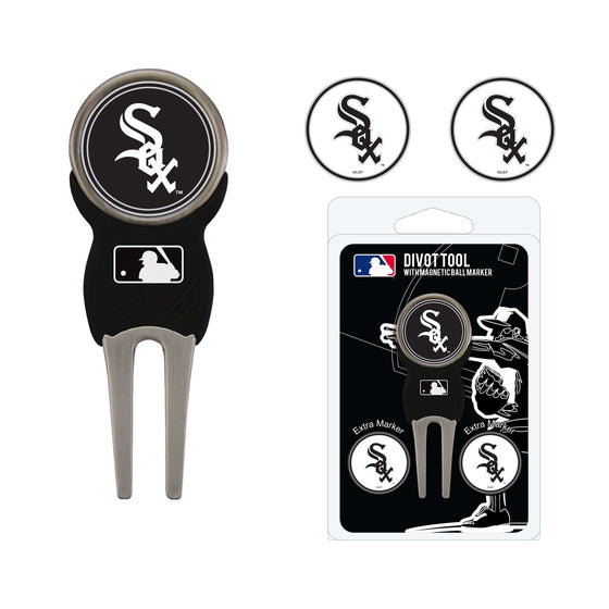 Chicago White Sox Divot Tool Pack With 3 Golf Ball Markers - 757 Sports Collectibles