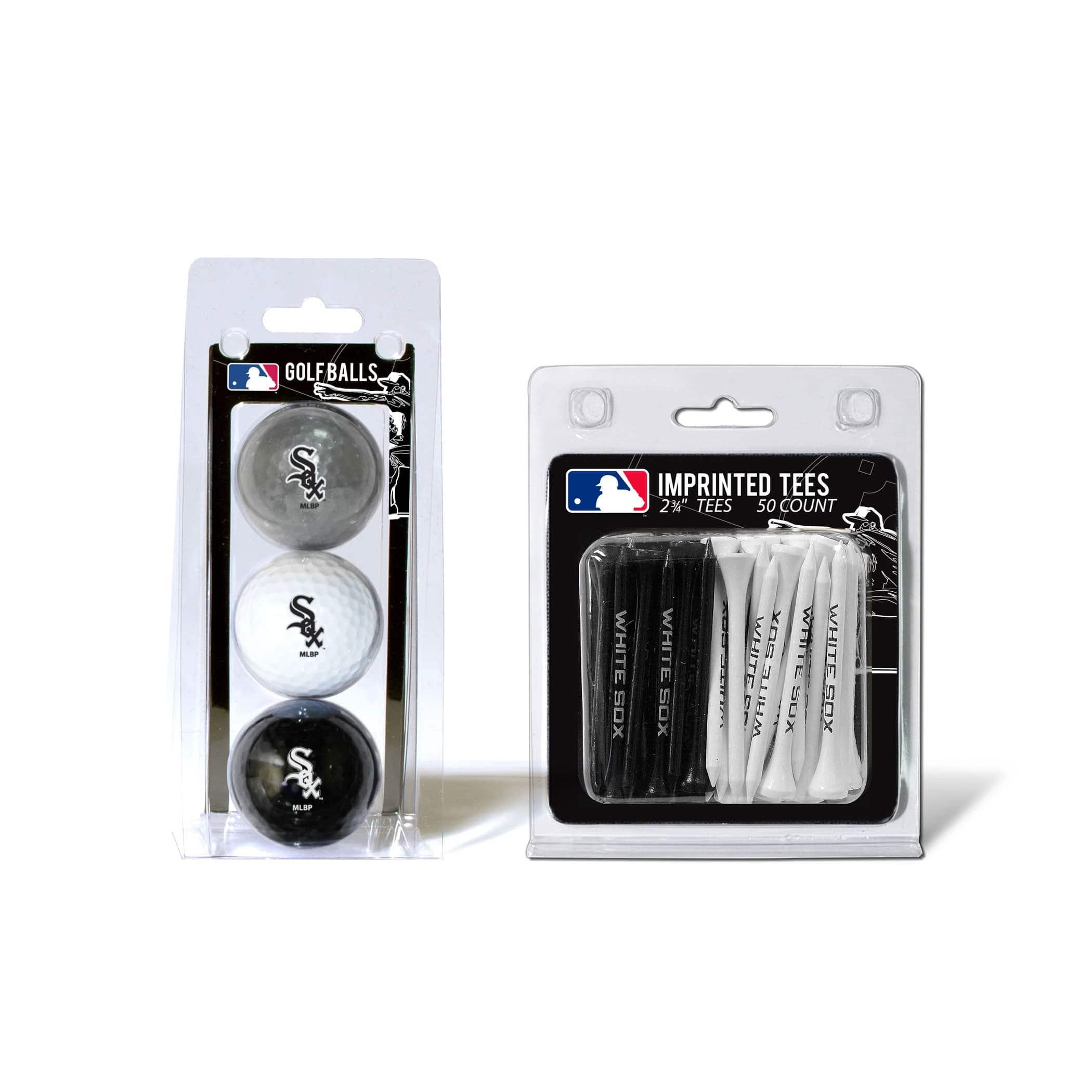 Chicago White Sox 3 Golf Balls And 50 Golf Tees - 757 Sports Collectibles