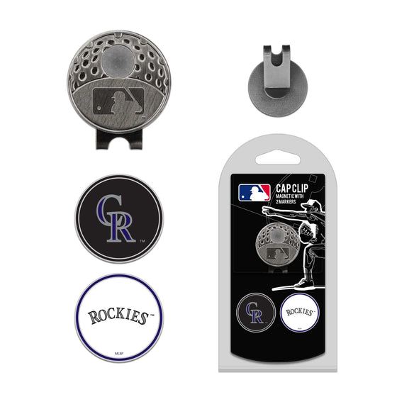 Colorado Rockies Cap Clip With 2 Golf Ball Markers - 757 Sports Collectibles