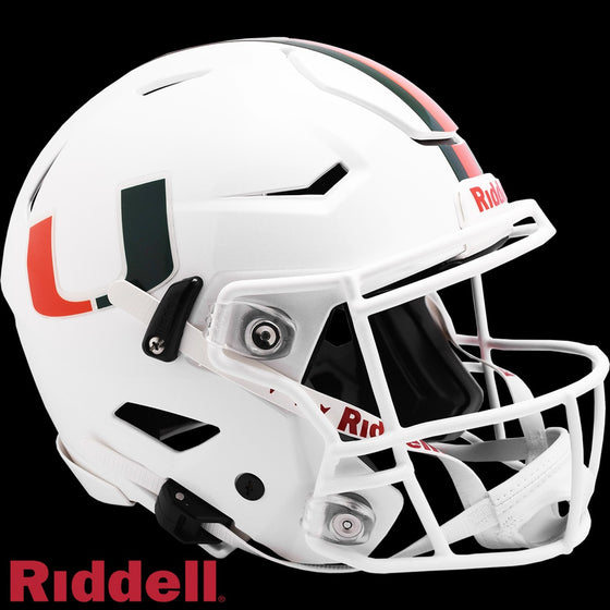 Miami Hurricanes Helmet Riddell Authentic Full Size SpeedFlex Style - Special Order