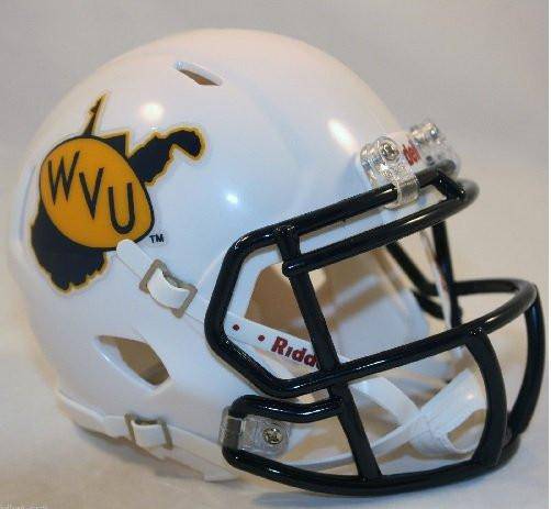 West Virginia Mountaineers Speed Mini Helmet with Throwback Logo (CDG) - 757 Sports Collectibles