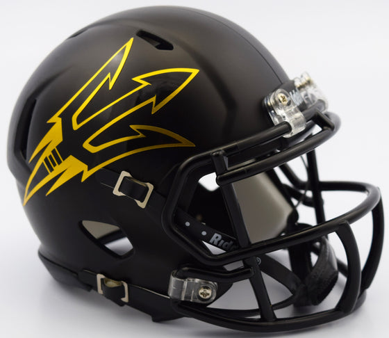 Arizona State Sun Devils Helmet Riddell Replica Mini Speed Style Satin Black - Special Order