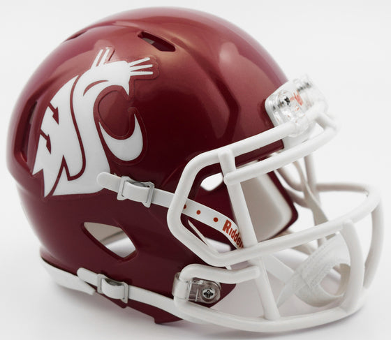 Washington State Cougars Helmet Riddell Replica Mini Speed Style Crimson - Special Order