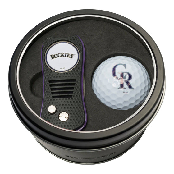 Colorado Rockies Tin Set - Switchfix, Golf Ball - 757 Sports Collectibles