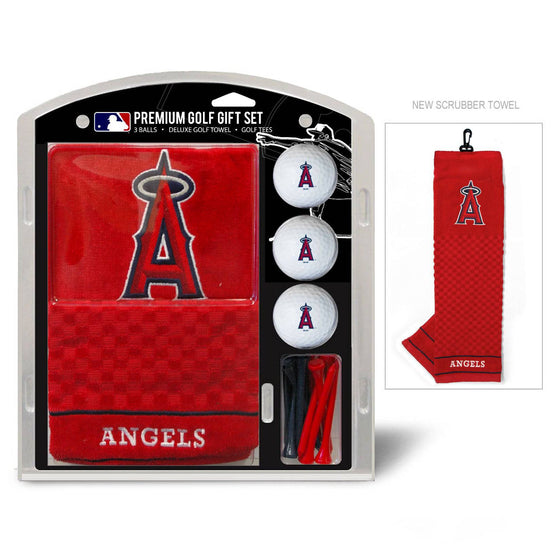 Los Angeles Angels Embroidered Golf Towel, 3 Golf Ball, And Golf Tee Set - 757 Sports Collectibles